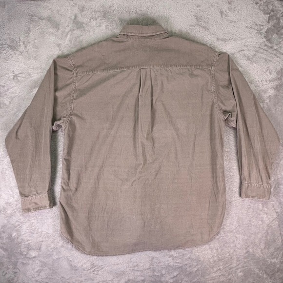 Banana Republic Men's Corduroy Button Down Shirt Size XL Gray Long Sleeve - Picture 3 of 8